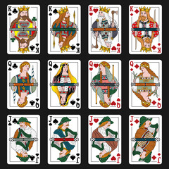 Wall Mural - Irland Playing cards design templates. Vector illustrations