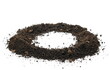 © dule964 - Dirt pile in shape circle isolated on white background, with clipping path, side view