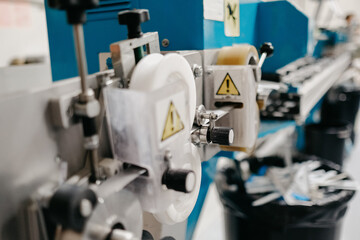 Closeup shot of machine tools at a factory