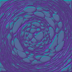 Aufkleber - Organic futuristic spiral shape. Abstract cover design. 3d rendering digital illustration