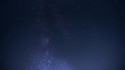 Wall Mural - Beautiful night view of the milky way galaxy. Time lapse.