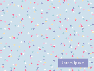 Wall Mural - texture patterns created by small colored triangles. simple pattern design template.