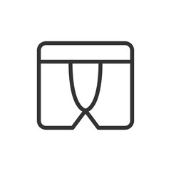 Canvas Print - Underwear line icon.