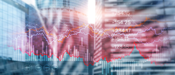 Wall Mural - Business Graph Stock Market chart