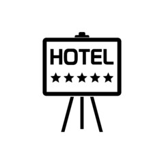 Hotel five stars icon isolated on white background