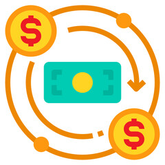 Exchange flat icon