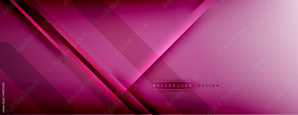 Abstract background - lines composition created with lights and shadows. Technology or business digital template. Trendy simple fluid color gradient abstract background with dynamic - obrazy, fototapety, plakaty 
