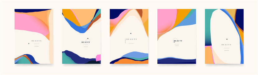 trendy abstract geometric backgrounds. cute modern templates for your design.
