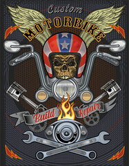 Wall Mural - vintage motorcycle label