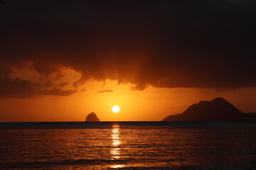 Wall Mural - Coucher de Soleil Anse Figuier Sainte Luce Martinique Antilles Françaises