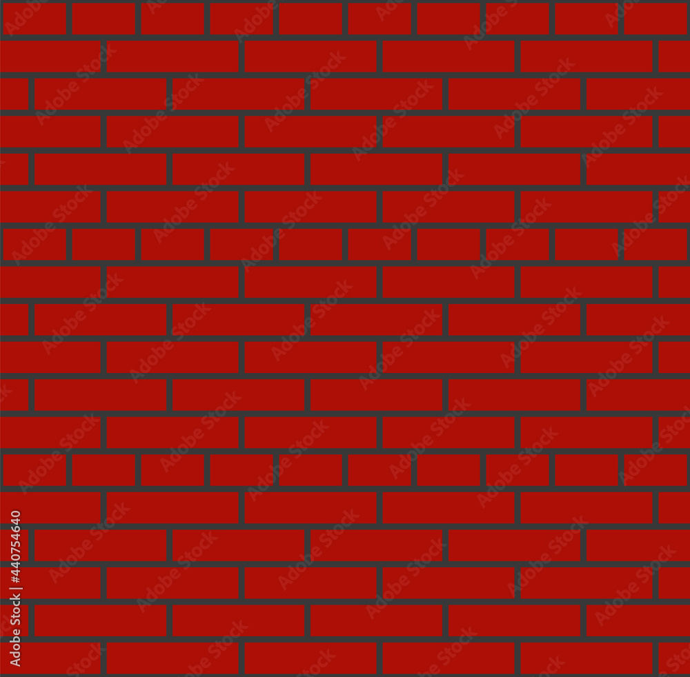 Red brick wall texture. Seamless pattern Stock Vector | Adobe Stock