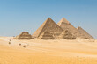 A Spectacular View of the Famous Giza Pyramids (Cairo, Egypt) on a Sunny Spring Afternoon