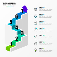 Infographic design template. Creative concept with 7 steps