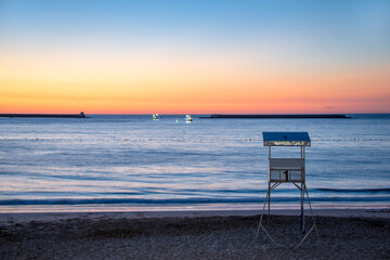 Wall Mural - Saint Jean de Luz beach at sunset, France