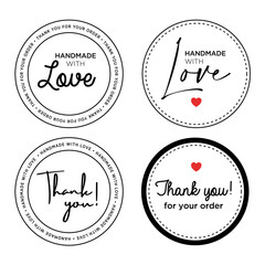 Wall Mural - Thank you for your order. Set of stamps made with love product