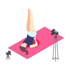 Wall Mural - Yoga Blogger Icon