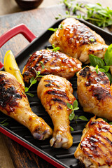 Sticker - Grilled chicken thighs and drumsticks with honey glaze