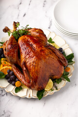 Wall Mural - Festive roasted turkey for a celebration dinner