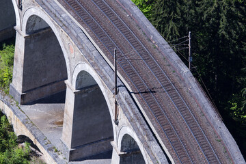 Wall Mural - Historic Semmering mountain railway viaduct bridge