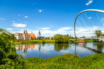 Tiergartenbrücke, Stadtschloss, Dessau, Sachsen-Anhalt, Deutschland 