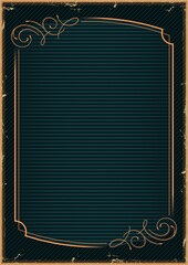 Poster - Retro elegant frame template