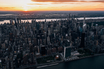 An Aerial View of Midtown Manhattan in New York City