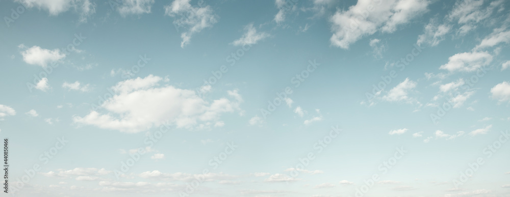 Beautiful blue sky with white clouds - obrazy, fototapety, plakaty 