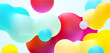 Multicolored background with liquid bubble shapes.