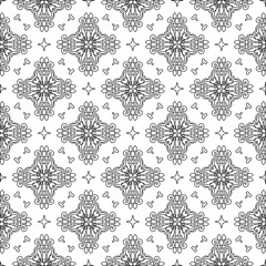  Vector geometric pattern. Repeating elements stylish background abstract ornament for wallpapers and backgrounds. pattern with Black and white color. 