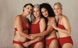 © Jacob Lund - Cropped shot of diverse women embracing their natural bodies