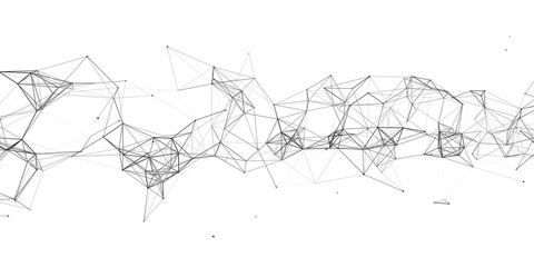 Network connection structure. Big data complex with compounds. Abstract white digital background. Science background. Vector illustration.