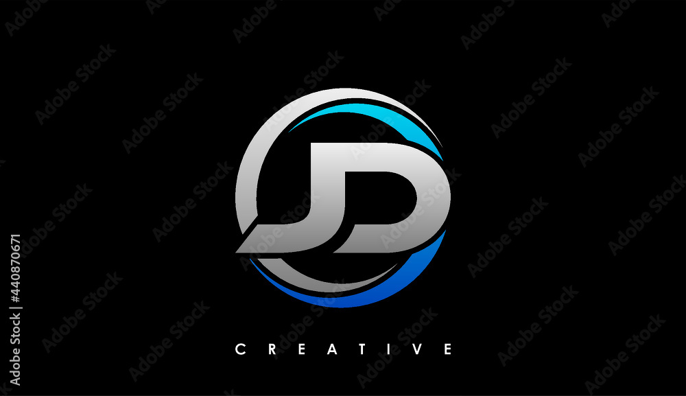 JD Letter Initial Logo Design Template Vector Illustration Stock Vector ...