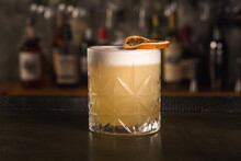 Whiskey Sour Drink In A Bar Environment