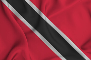 Sticker - Illustration of waving Trinidad and Tobago flag - great for background