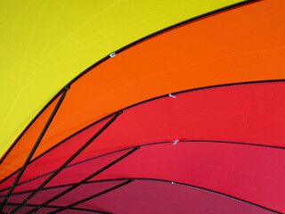 Poster - close up under the multicolored umbrella