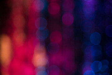 black background with abstract bokeh light at night.