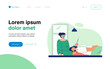 Doctor giving injection to woman. Vaccination of population. Female doctor giving shot of medicine to patient. Syringe with medicine. Medical concept for banner, website design or landing web page