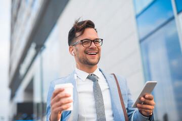 Wall Mural - Businessman enjoying day