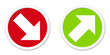 © kebox - Buttons grün und rot mit Pfeil zeigen nach oben und unten