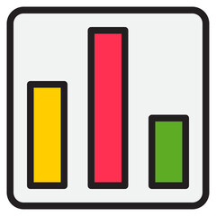 Wall Mural - poll color line style icon