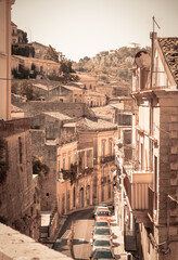 Panorama of Modica, Ragusa, Sicily, Italy, Europe, World Heritage Site