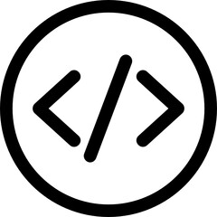 programming code icon vector