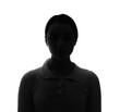 © New Africa - Silhouette of anonymous woman on white background