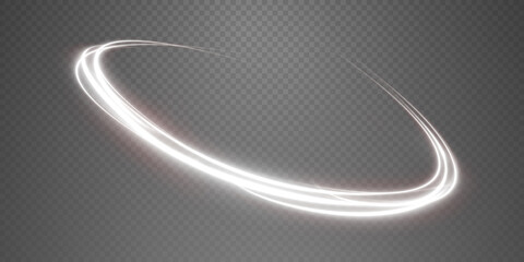 luminous white lines of speed. light glowing effect. abstract motion lines. light trail wave, fire p