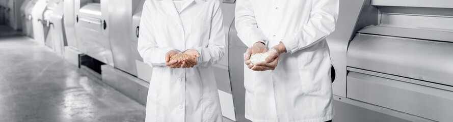 Banner of white flour production from wheat in modern automatic mill