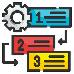 Wall Mural - prioritize line icon