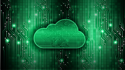 Wall Mural - cloud computing circuit future technology concept background