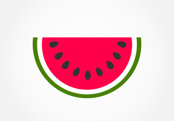 Wall Mural - watermelon fruit slice. summer refreshing sweet fruit.