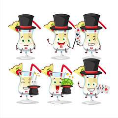 Sticker - A pina colada Magician cartoon character perform on a stage