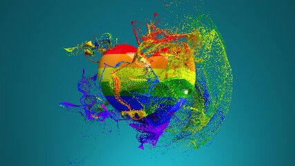 Wall Mural - 4k video rainbow heart, prores 4444